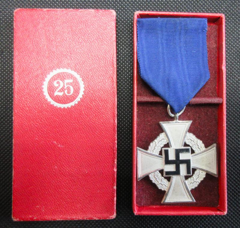 25 YEAR FAITHFULL SERVICE CROSS & ISSUE BOX