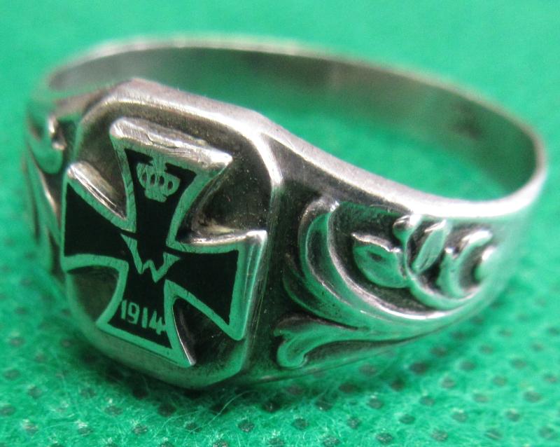 WW1 SILVER IRON CROSS RING