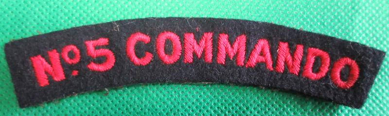 WW2 BRITISH No5 COMMANDO TITLE