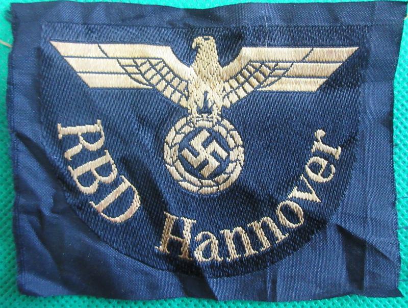 DEUTSCHE REICHSBAHN ARM BADGE for HANNOVER