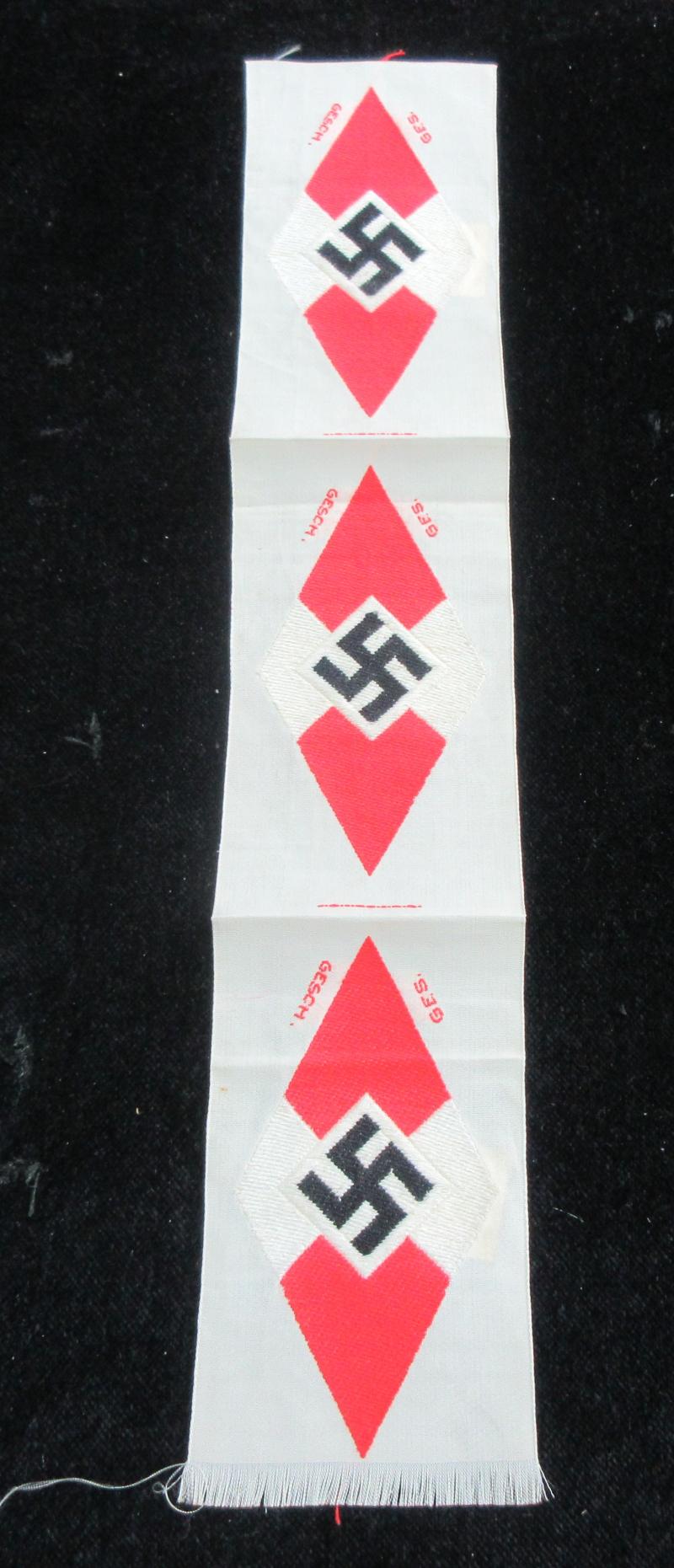 STRIP of THREE HJ DIAMONDS with PAPER TAGS