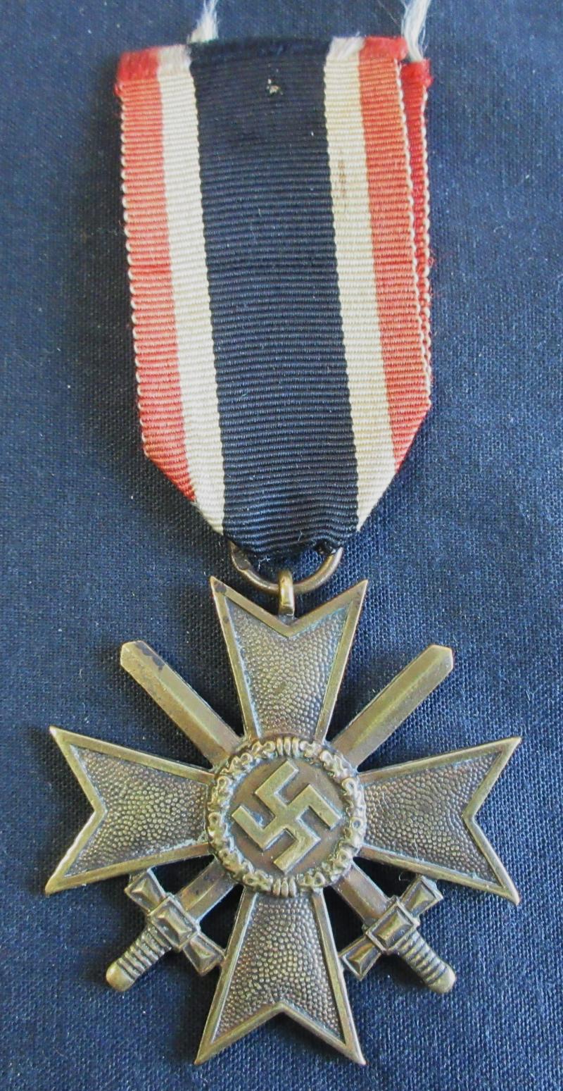 2nd WAR MERIT CROSS with SWORDS maker marked