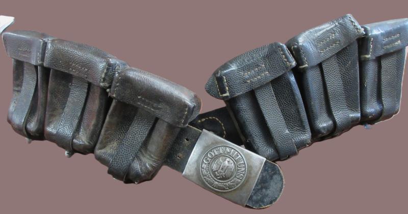 ARMY BELT & BUCKLE with K98 AMMO POUCHES