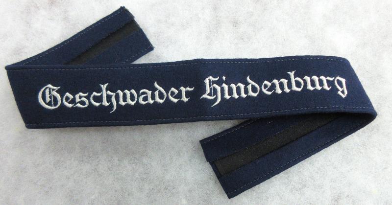 GESCHWADER HINDENURG LUFTWAFFE CUFFTITLE
